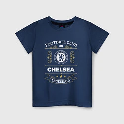 Футболка хлопковая детская Chelsea FC 1, цвет: тёмно-синий