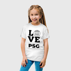 Футболка хлопковая детская PSG Love Классика, цвет: белый — фото 2
