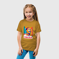 Футболка хлопковая детская Ван Дейк, цвет: горчичный — фото 2