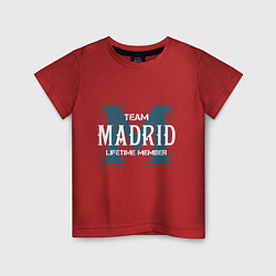 Футболка хлопковая детская Team Madrid, цвет: красный