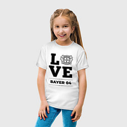 Футболка хлопковая детская Bayer 04 Love Классика, цвет: белый — фото 2