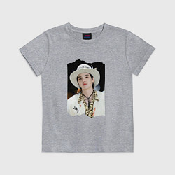 Футболка хлопковая детская SUGA of BTS, цвет: меланж