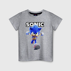 Футболка хлопковая детская Sonic the Hedgehog 2, цвет: меланж