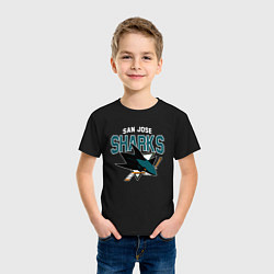 Футболка хлопковая детская SAN JOSE SHARKS NHL, цвет: черный — фото 2