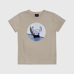 Футболка хлопковая детская Он тебе не милашка Hollow Knight, цвет: миндальный