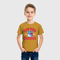 Футболка хлопковая детская NY RANGERS NHL НЬЮ-ЙОРК РЕЙНДЖЕРС, цвет: горчичный — фото 2