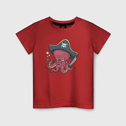Детская футболка Осьминог - Пират