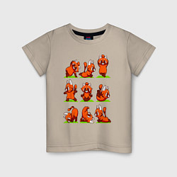 Детская футболка Йога красной панды