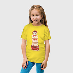 Футболка хлопковая детская Геншин импакт chibi clee, цвет: желтый — фото 2