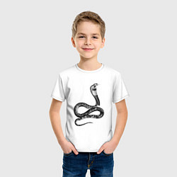 Футболка хлопковая детская Кобра Cobra, цвет: белый — фото 2