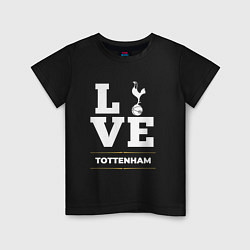 Футболка хлопковая детская Tottenham Love Classic, цвет: черный