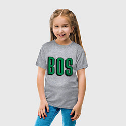 Футболка хлопковая детская BOS - Boston, цвет: меланж — фото 2