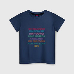 Футболка хлопковая детская BTS FANCHANT, цвет: тёмно-синий