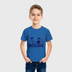 Футболка хлопковая детская Бокс Boxing is cool, цвет: синий — фото 2