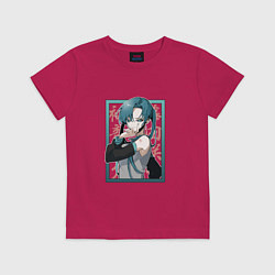 Футболка хлопковая детская Hatsune Miku Drain, цвет: маджента