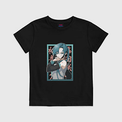 Футболка хлопковая детская Hatsune Miku Drain, цвет: черный