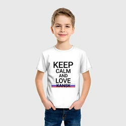 Футболка хлопковая детская Keep calm Kansk Канск, цвет: белый — фото 2