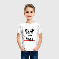 Футболка хлопковая детская Keep calm Volsk Вольск, цвет: белый — фото 2