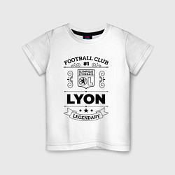 Футболка хлопковая детская Lyon: Football Club Number 1 Legendary, цвет: белый