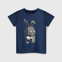 Футболка хлопковая детская Cool hare Hype Крутой заяц Шумиха, цвет: тёмно-синий
