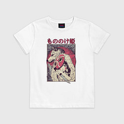 Футболка хлопковая детская ПРИНЦЕССА МОНОНОКЕPRINCESS MONONOKE, цвет: белый
