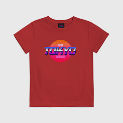 Футболка хлопковая детская Retrowave Tokyo, цвет: красный