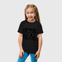 Футболка хлопковая детская Heavy metal, цвет: черный — фото 2