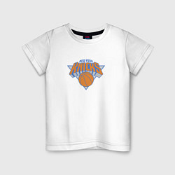 Футболка хлопковая детская Нью-Йорк Никс NBA, цвет: белый