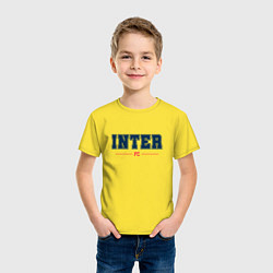 Футболка хлопковая детская Inter FC Classic, цвет: желтый — фото 2