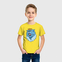Футболка хлопковая детская The King of the Ice Tigers, цвет: желтый — фото 2