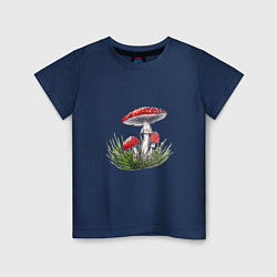 Детская футболка Мухоморы в траве