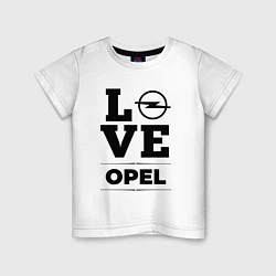 Футболка хлопковая детская Opel Love Classic, цвет: белый
