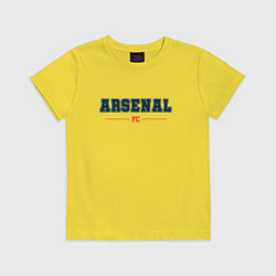 Футболка хлопковая детская Arsenal FC Classic, цвет: желтый