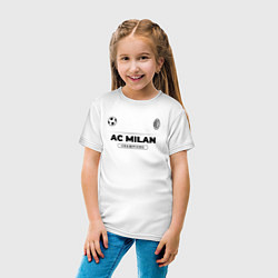 Футболка хлопковая детская AC Milan Униформа Чемпионов, цвет: белый — фото 2