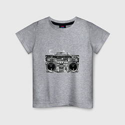 Футболка хлопковая детская Wu-Tang Boombox, цвет: меланж