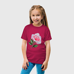 Футболка хлопковая детская Gentle Rose, цвет: маджента — фото 2