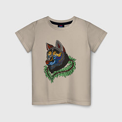 Детская футболка Волк - душа планеты Земля