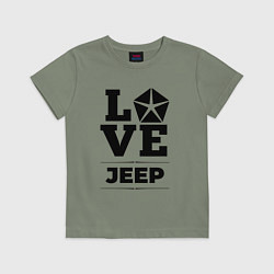 Футболка хлопковая детская Jeep Love Classic, цвет: авокадо