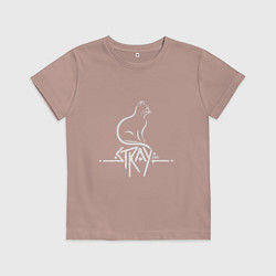 Футболка хлопковая детская Stray Life, цвет: пыльно-розовый