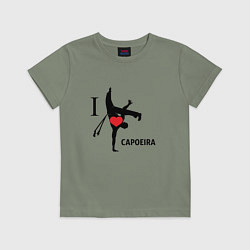 Футболка хлопковая детская I LOVE CAPOEIRA, цвет: авокадо