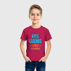Футболка хлопковая детская Игра Apex Legends pro gaming, цвет: маджента — фото 2