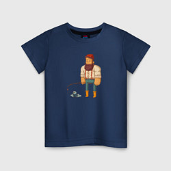 Детская футболка Хипстер-рыбак