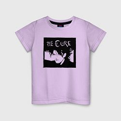 Футболка хлопковая детская The Cure Роберт Смит, цвет: лаванда