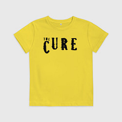 Футболка хлопковая детская The Cure лого, цвет: желтый
