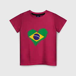 Детская футболка Сердце - Бразилия