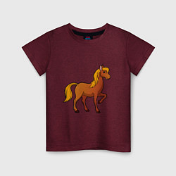 Детская футболка Конь бьет копытом