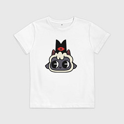 Футболка хлопковая детская Милая овечка- Cult of the lamb, цвет: белый