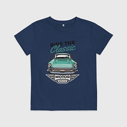Футболка хлопковая детская Ride the classic, цвет: тёмно-синий