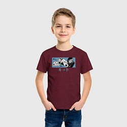 Футболка хлопковая детская Смерть-младший Кид, цвет: меланж-бордовый — фото 2