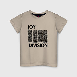 Футболка хлопковая детская Joy Division - rock, цвет: миндальный